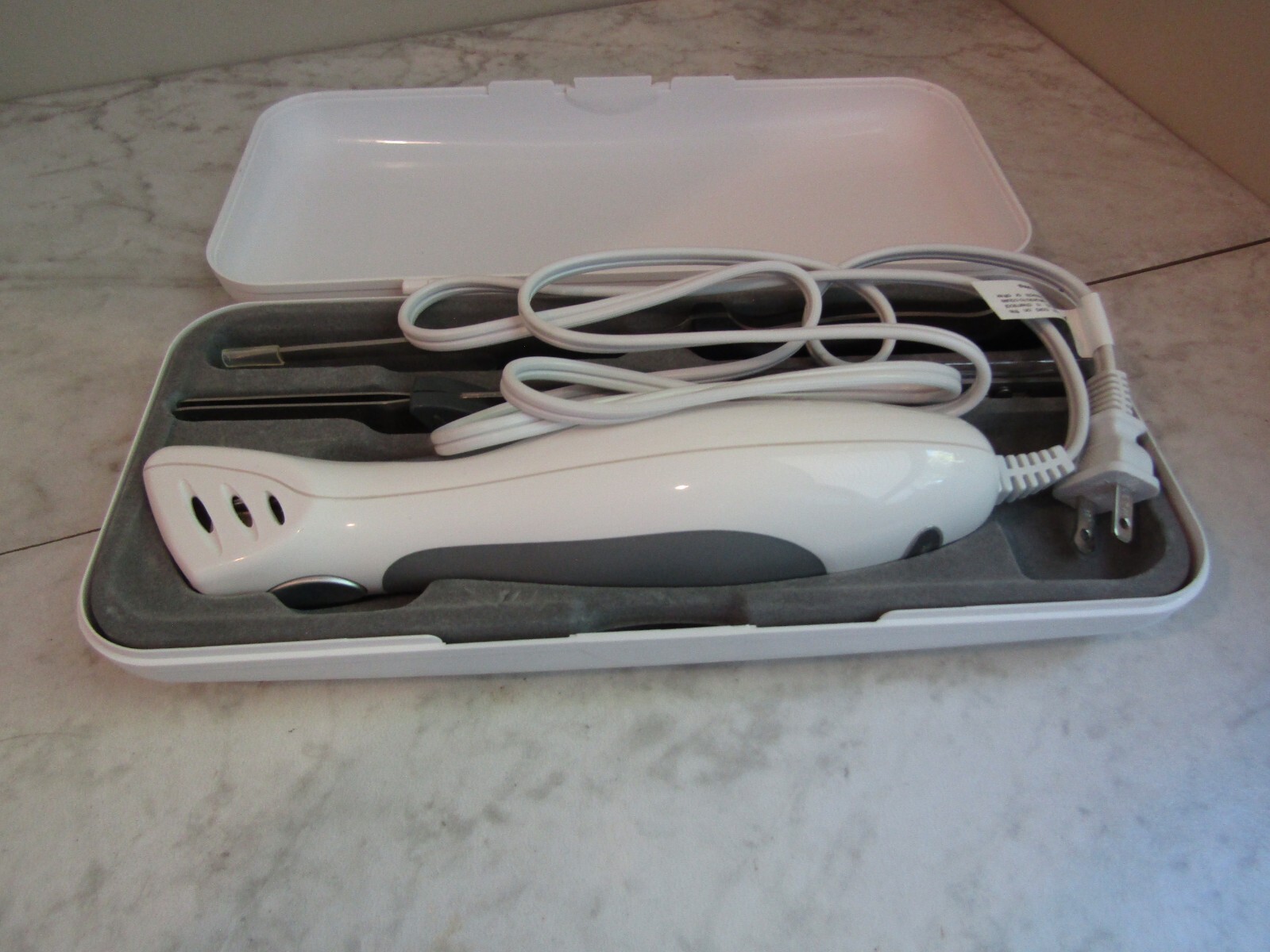 Oster White Electric Carving Knife Model 2803 With Storage Case Tested Working