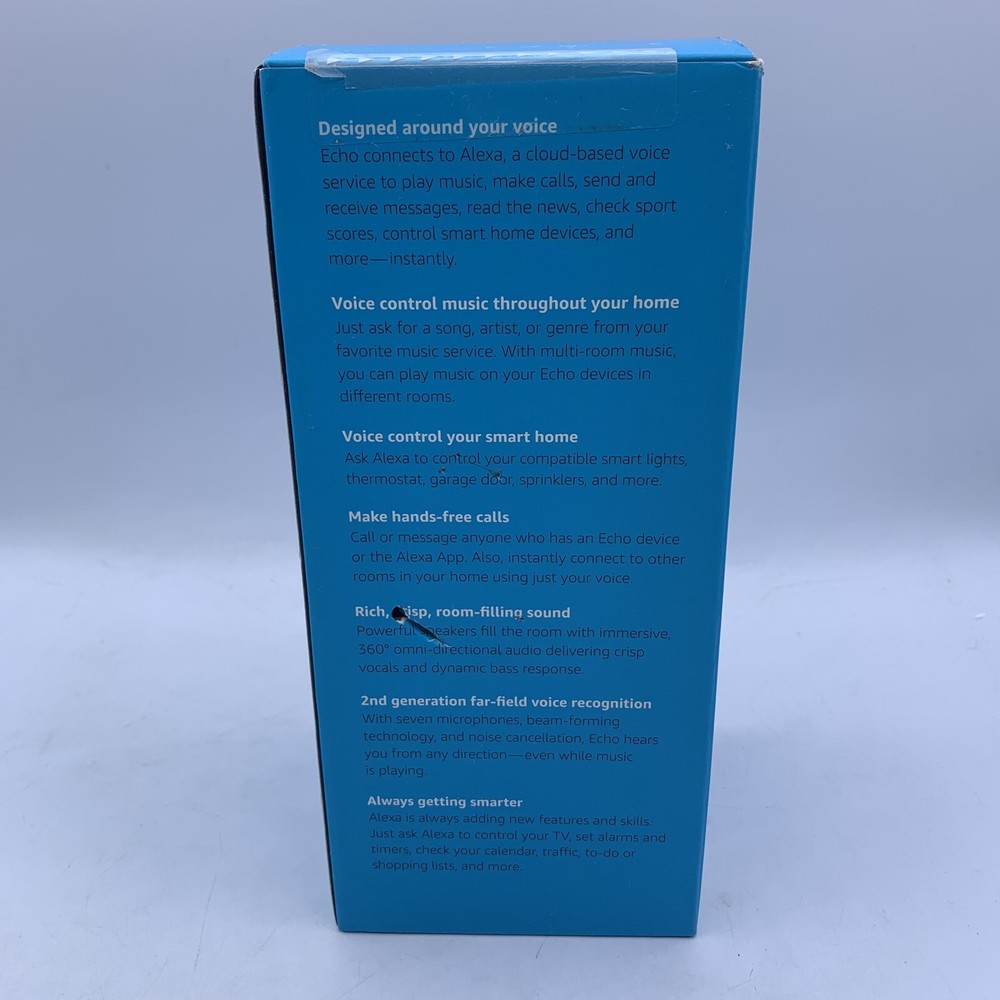 Amazon Echo (2nd Generation) Smart Assistant Bluetooth WiFi Voice Control SEALED