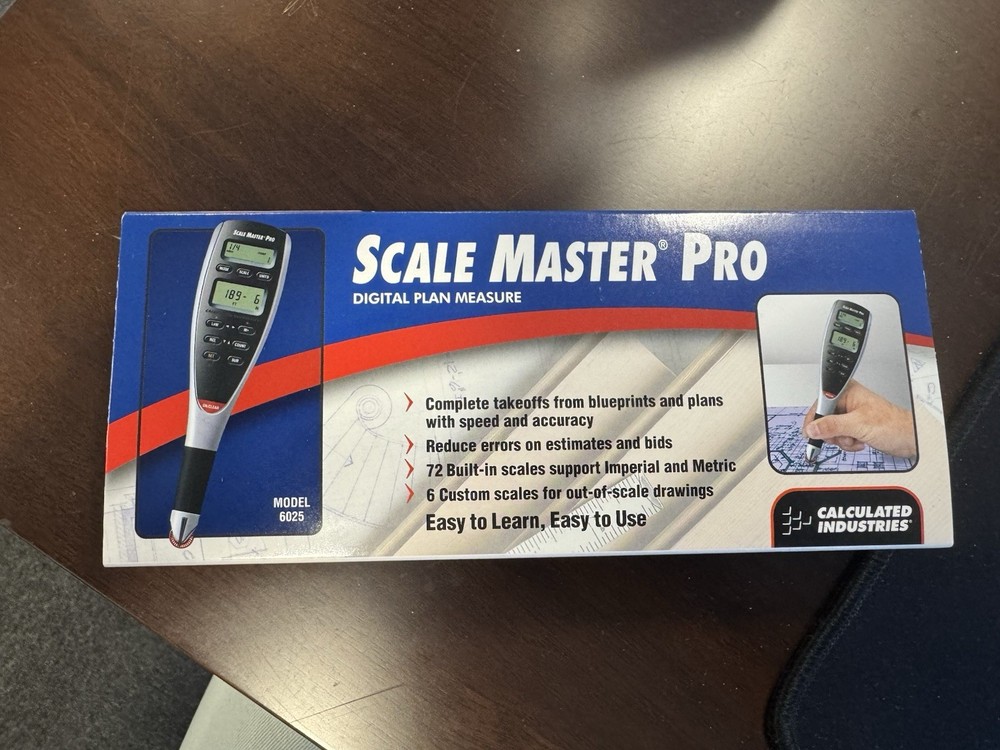 Calculated Industries 6025 Scale Master Pro Digital Plan Take-off Tool + Case