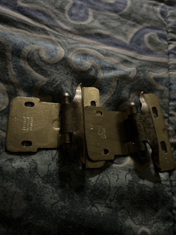 Antique Brass Cabinet Hinges Pair