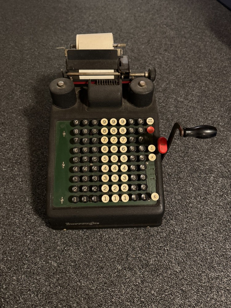 Burroughs adding machine vintage counting machine good condition but needs tape.