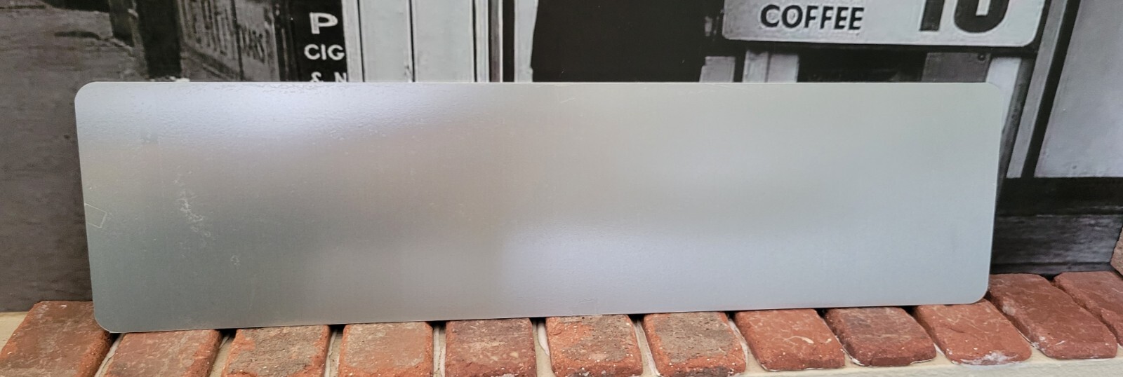 Playstation Logo Aluminum Sign 6" x 23" with free decal.