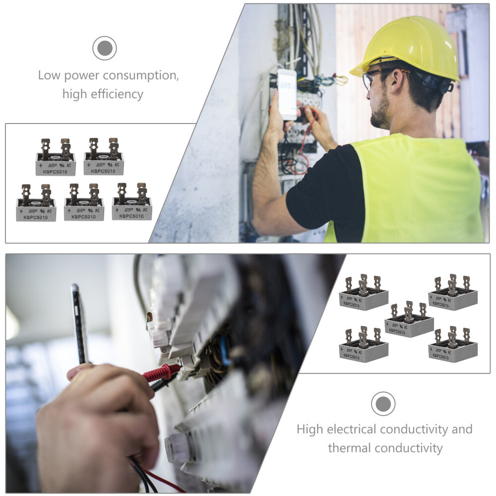 5 PCS bridge rectifier 1000V Rectifier Metal Case Rectifier Full Wave