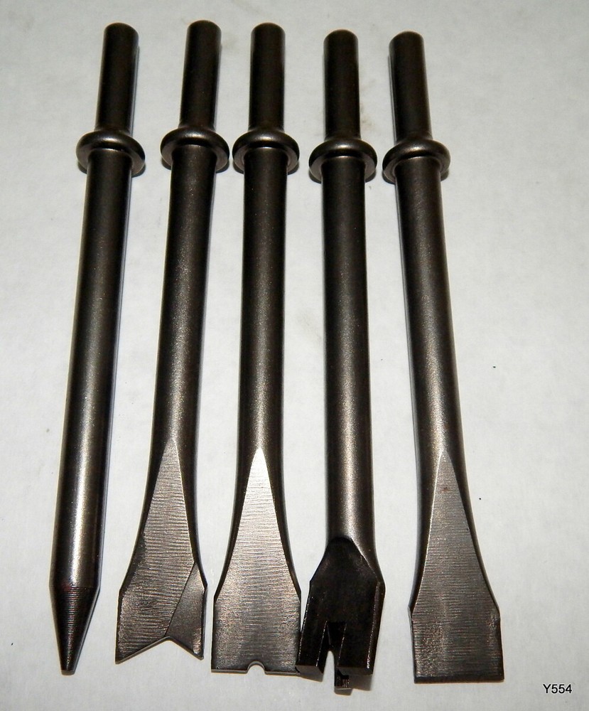 Mixed Lot 7" OAL Hammer Drill Chisel Bits Breaker Points 7/16" Shank
