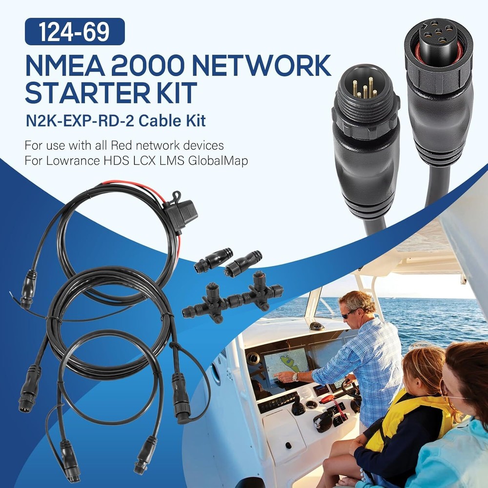 for Lowrance 124-69 NMEA Network Starter Kit NMEA 2000 Node Terminators