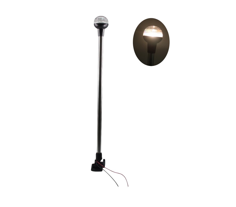 Pactrade Marine RV Adjustable Folding All Round Pole Light H Navigation Light SS