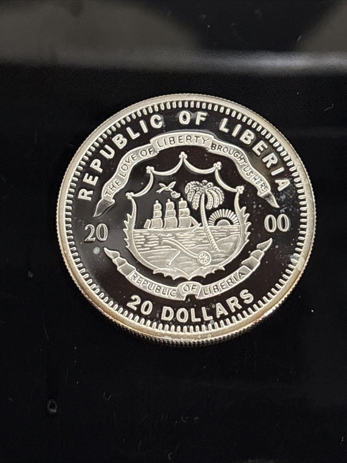 $20 Stonewall Jackson .999 Fine Silver Liberia Made In Germany 2000