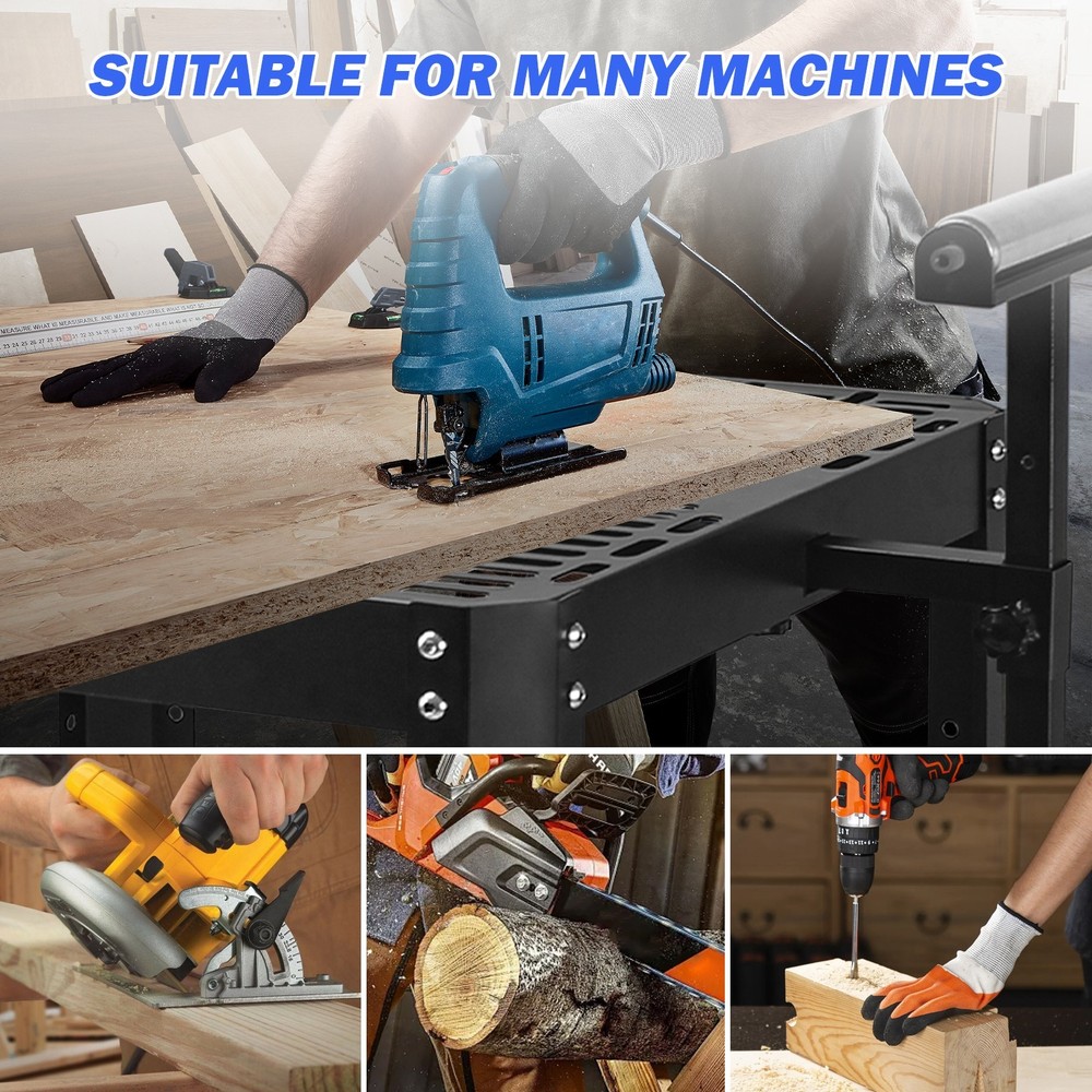 Height Adjustable Planer Stand with Rollers,Miter Saw Tool Stand With Wheels