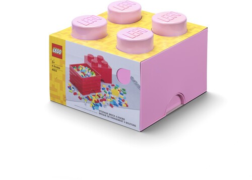 LEGO Stackable Storage Brick with 4 Knobs, Light Purple [New Toy] Purple, Bric