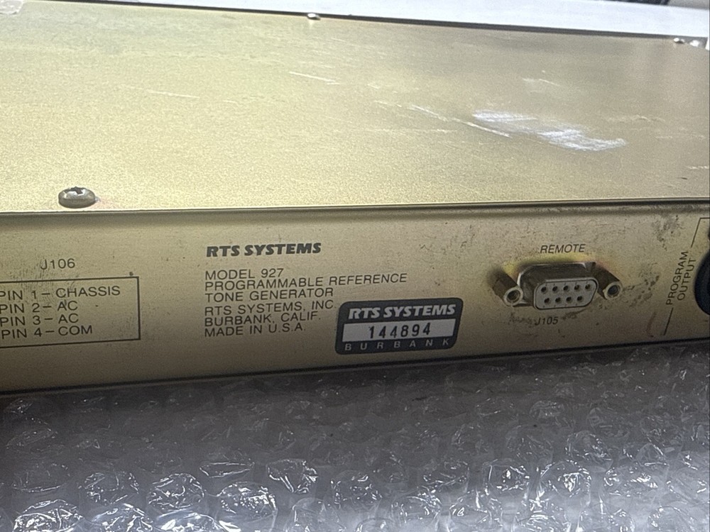 RTS SYSTEM Telex Tone generator MODEL 927