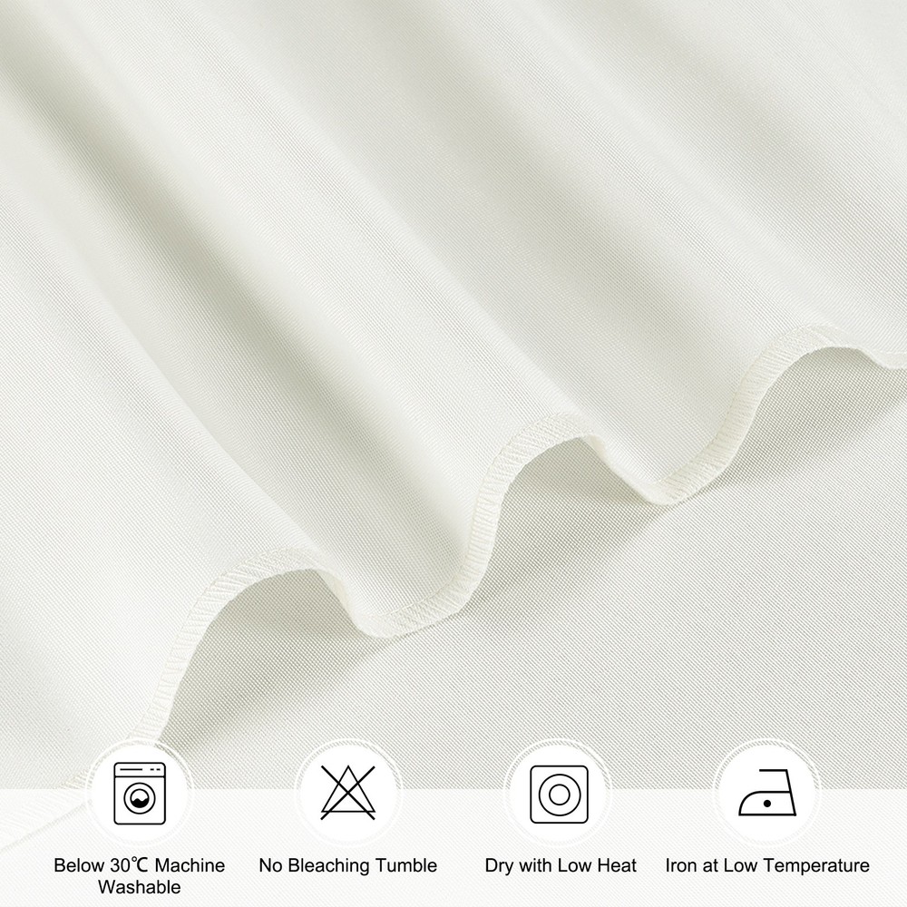 140x220cm Rectangle Tablecloth, Thickened Polyester Table Cloth Beige White