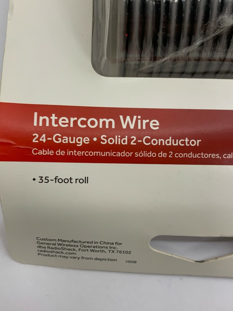 RadioShack Intercom Wire Type CL2X, 35-Foot Solid 2-Conductor Rare Hard to Find!