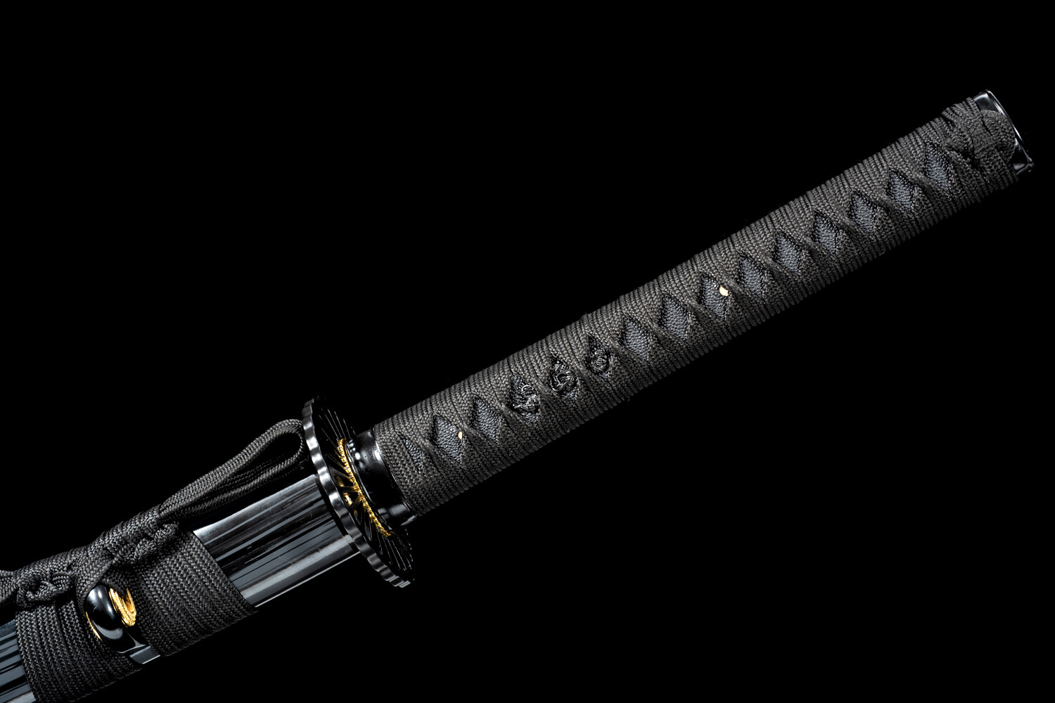 Sharp All Black Katana 1095 Steel Battle Ready Japanese Samurai Functional Sword