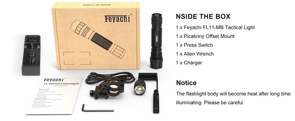 FL11MB Flashlight with offset picatinny mount