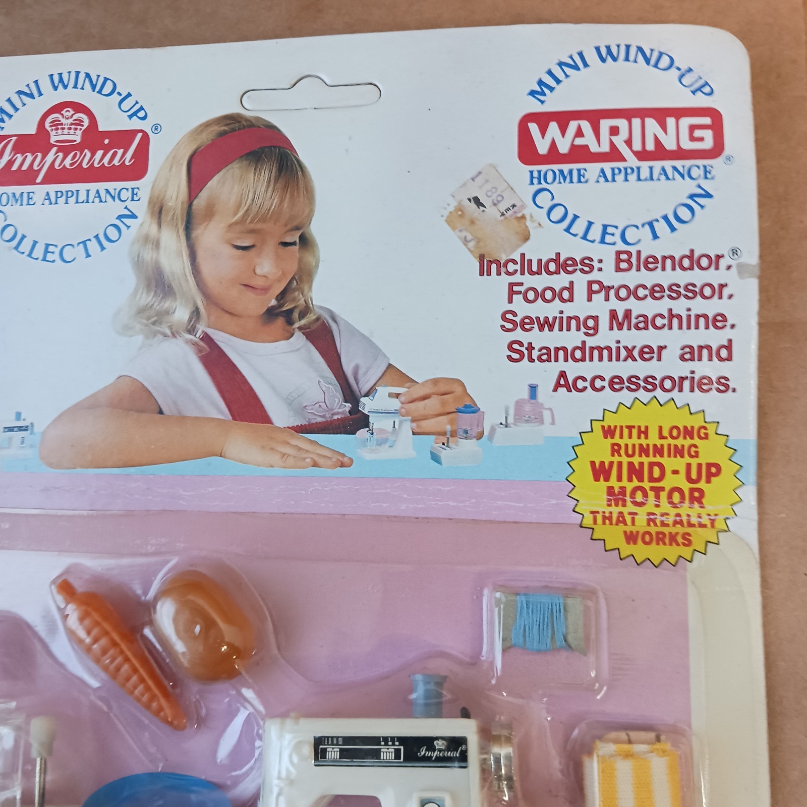 Vintage 1988 NOS Imperial Toy Corp. Mini Wind-Up Home Appliances Collection 6839