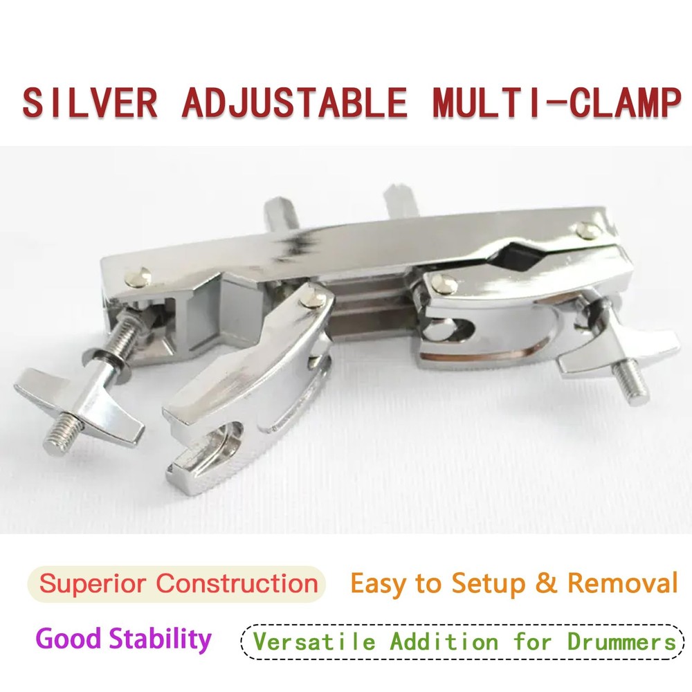 CashBeat Silver Adjustable Multi-Clamp, Quick Release Multi-clamp,