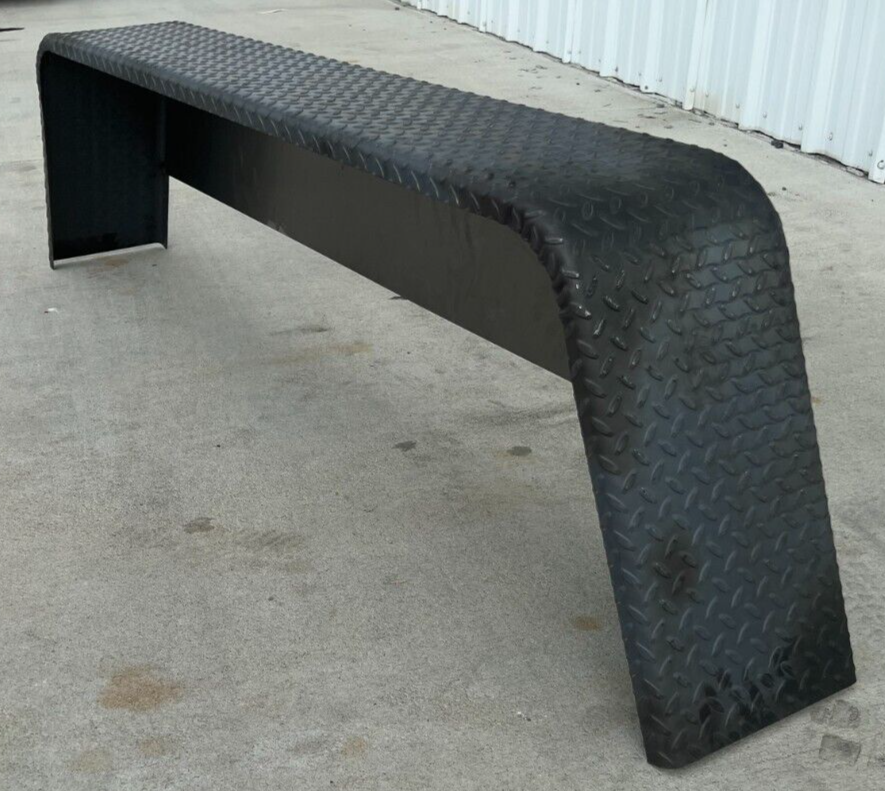 Tandem Treadplate 14Ga Steel Trailer Fender , 16Ga BACKS 15-16" WHEEL 10x72x19