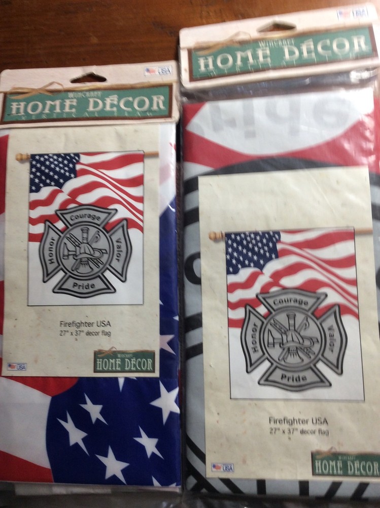 #644 (6)Fire Dept. Flags.