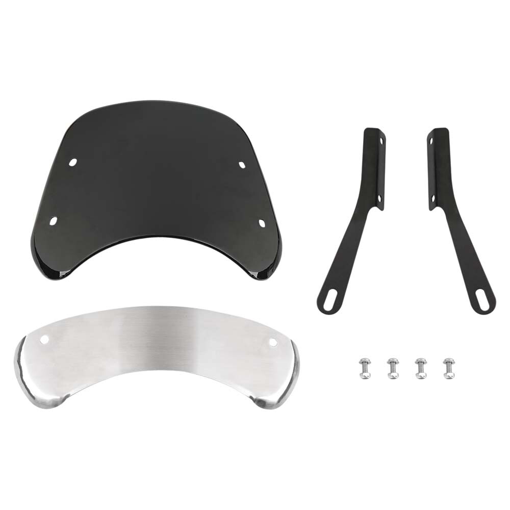 Universal Motorcycle Fairing Windshield Deflector Windscreen For 5-7'' Headlight