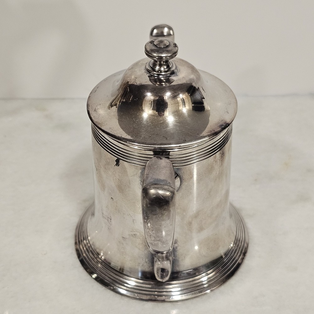 Poole Silver Co Sheffield Silverplated Coffee Tea Pot, Sugar Creamer 4 piece set