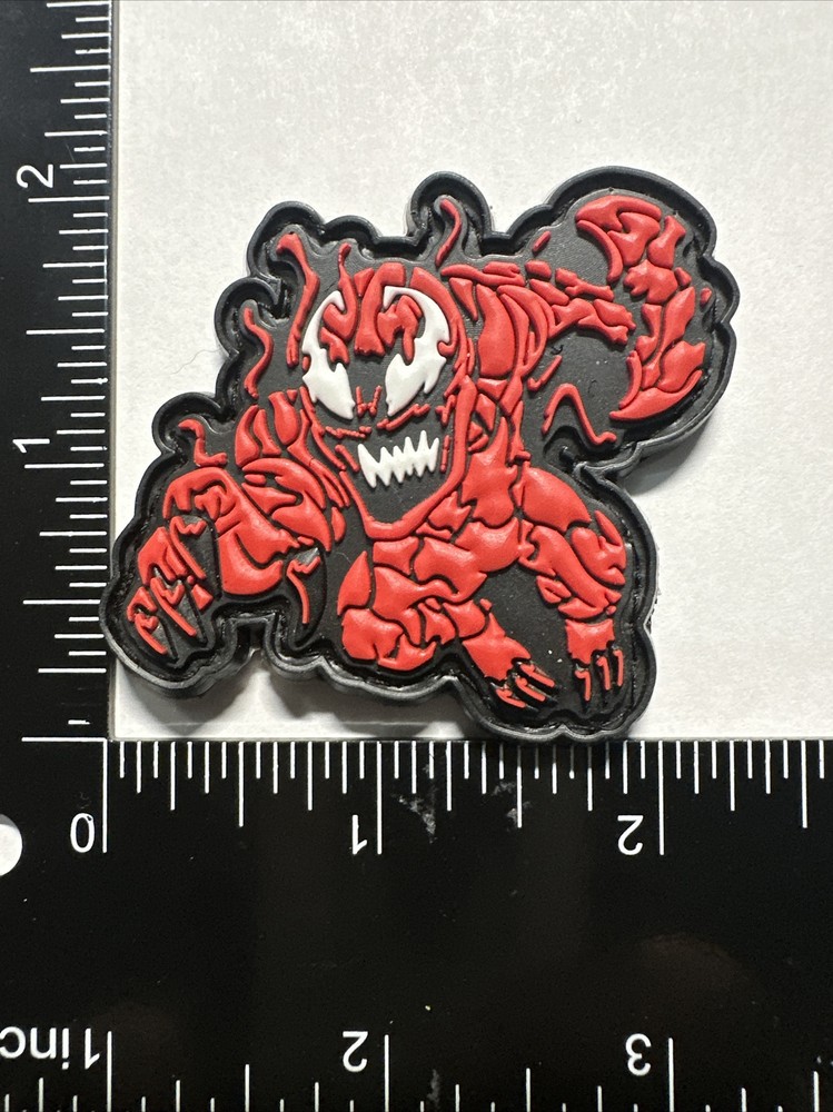 Carnage Spiderman marvel pvc rubber morale ranger eye patch Edc