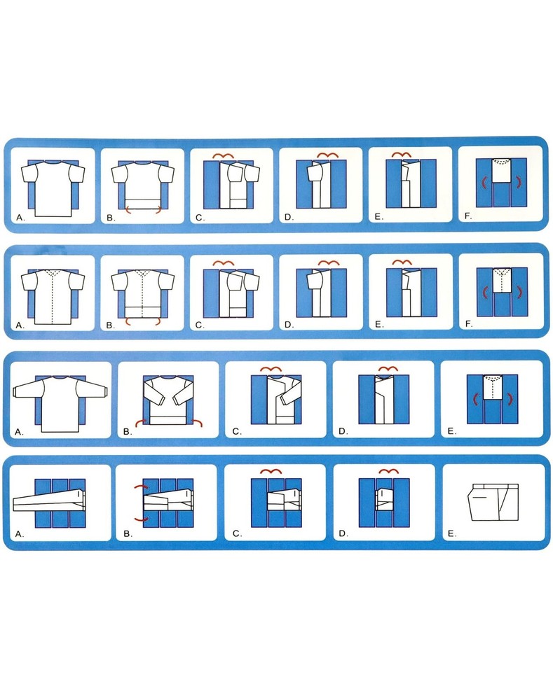 QWORK PP Composite Folding Board, 2 Pack Folding Clothes Board - Black + Blue...