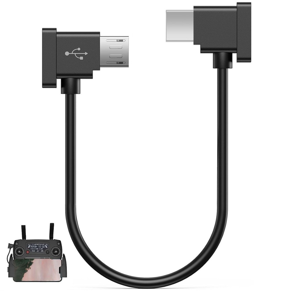 1FT Micro to USB C Remote Controller Cable for DJI Mavic 1 foot, Black