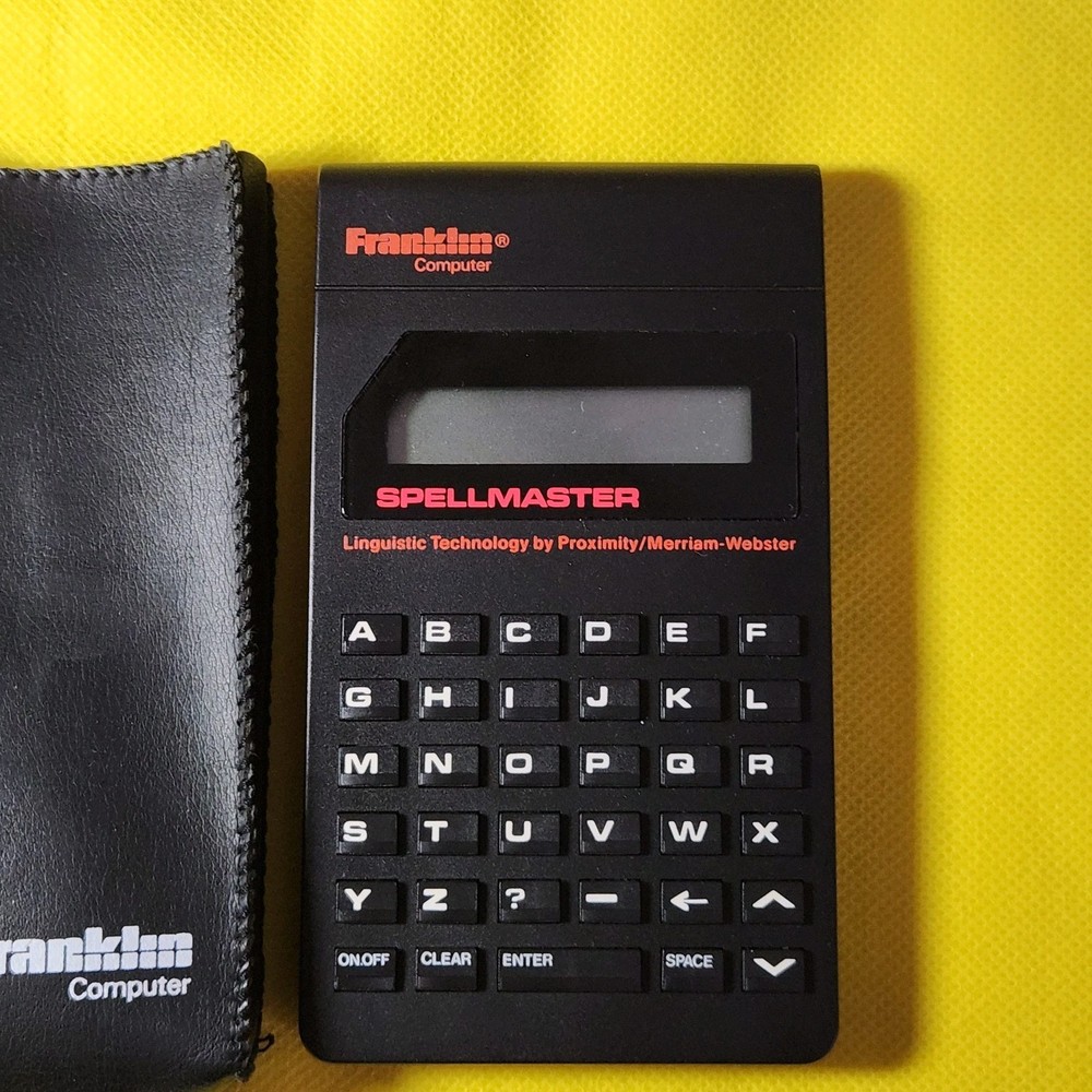 Franklin Computer Spellmaster With Case PS-104 Merriam Webster Tested Working