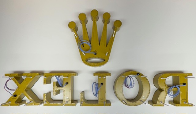 ROLEX Dealer Sign - BETTER Swiss Watch Store Sign Rare Find - SUB-MARINER-BEST