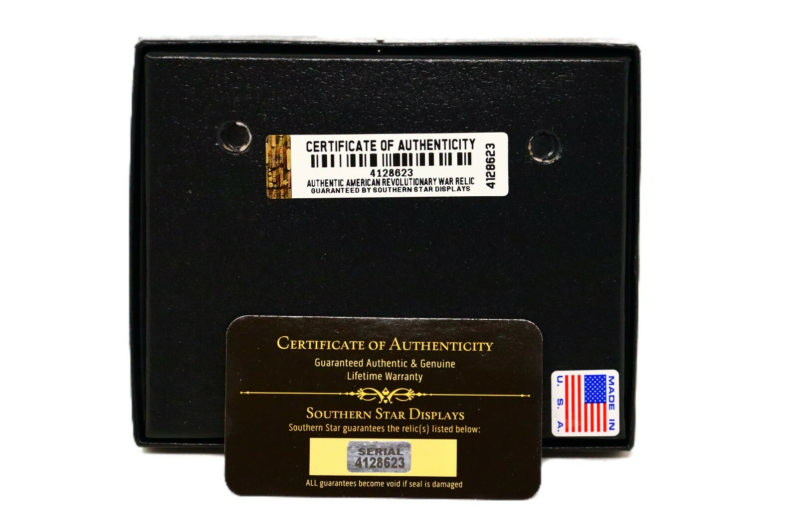 Authentic Revolutionary War Bullet from Yorktown, VA in Display Case with COA