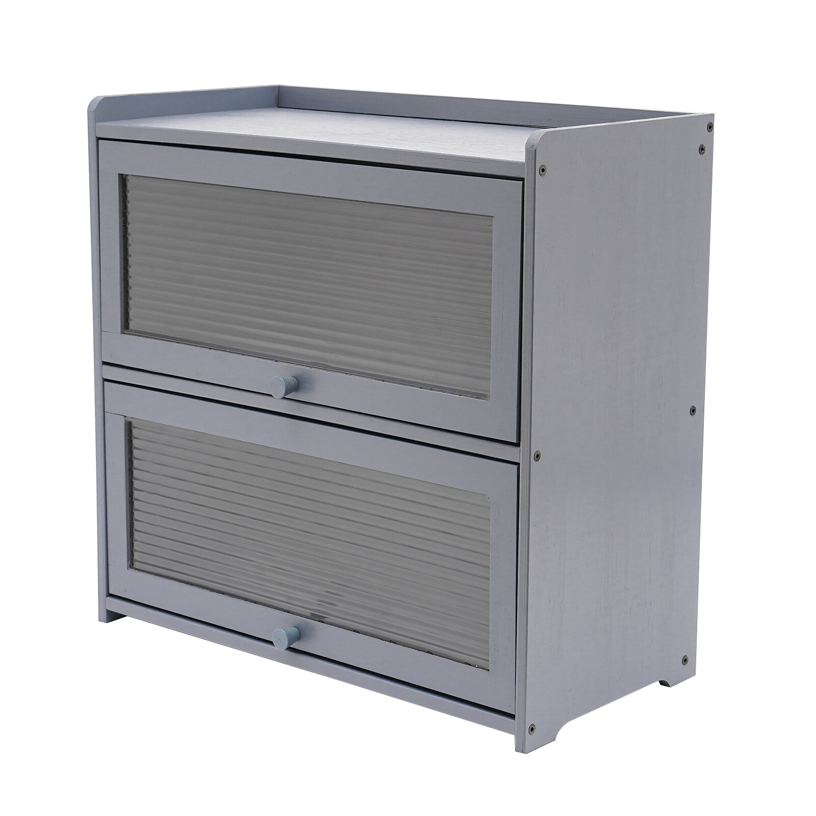 Modern Two-tier Storage Cabinet, Countertop Storage Cabinet, Gray Cabinet New