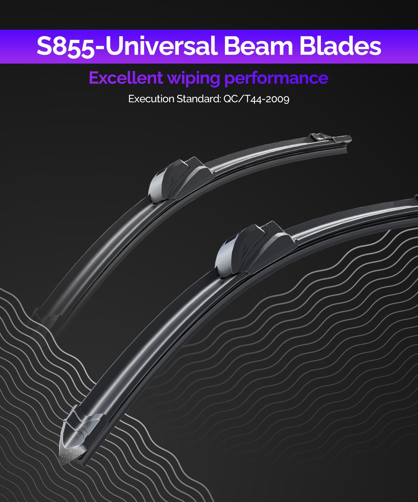 OEM QUALITY Premium All-Season Windshield Wiper Blades,Pack of 2