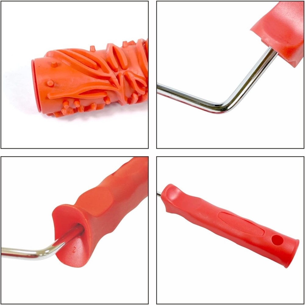 7''Patterned Paint Roller Wall Decoration Classic Brick Embossing Texture Rubber