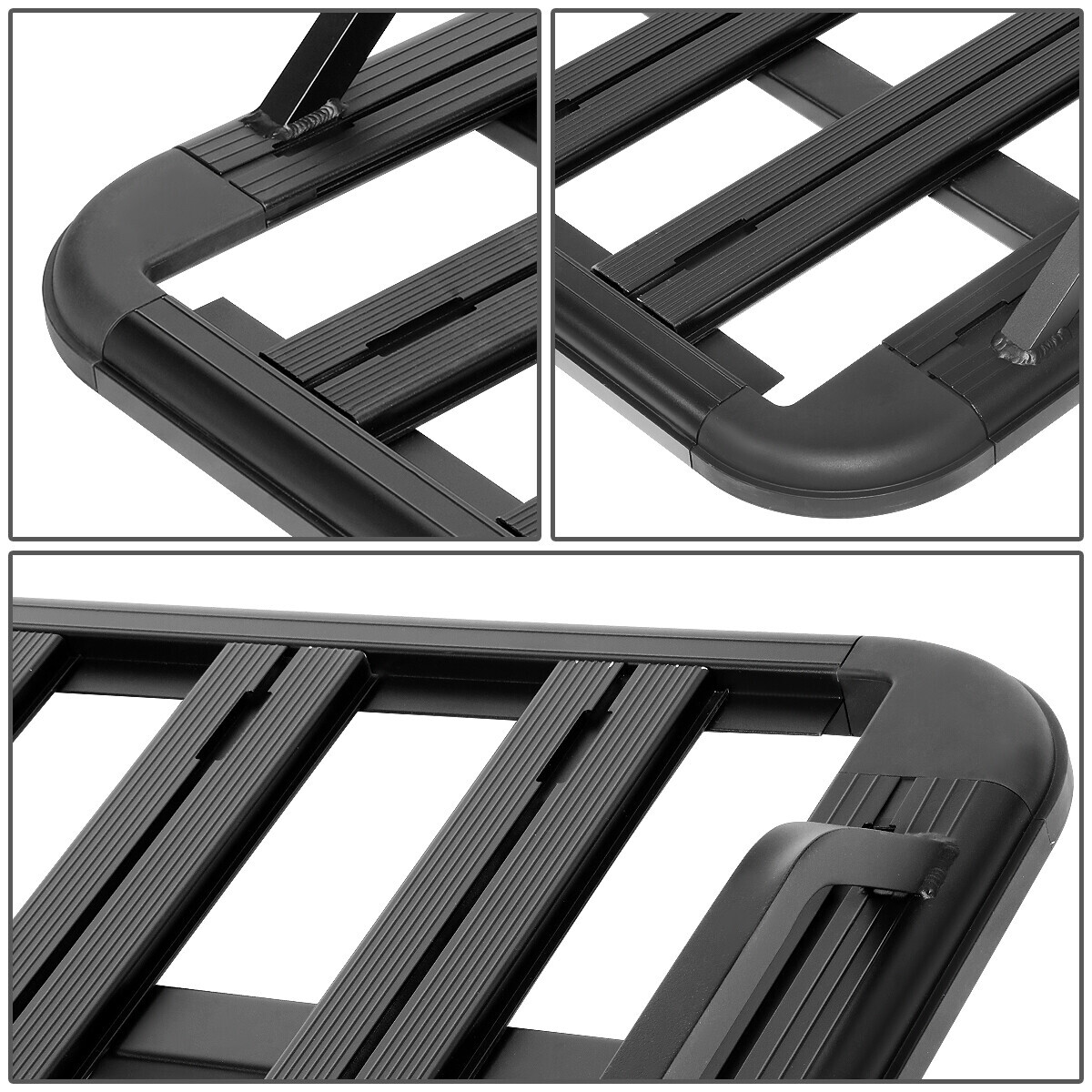 60"x 48"x 6"ALUMINUM ROOF RACK CAR/SUV CARGO BAG/LUGGAGE CARRIER BASKET BLACK