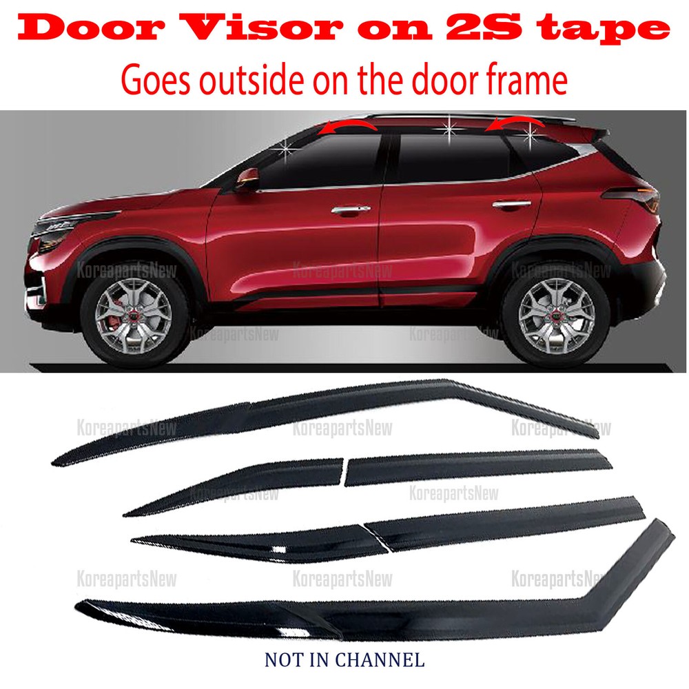 2020-2026 Kia Seltos SIDE WINDOW VENT VISORS RAIN GUARDS Visor ⭐6pcs⭐ Set