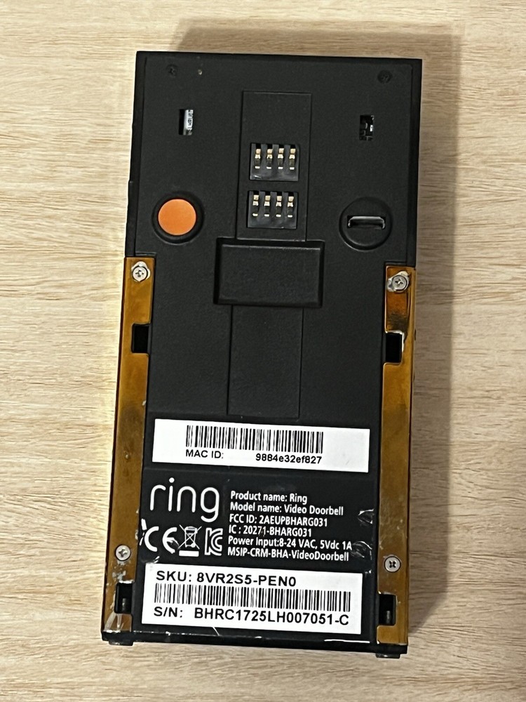 Ring door camera gen 1 gold plated | untested