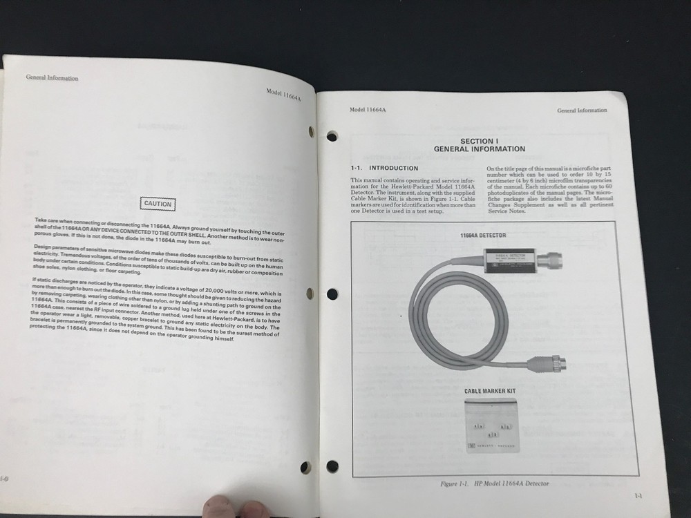 HP 11664A Detector Operating & Service Manual