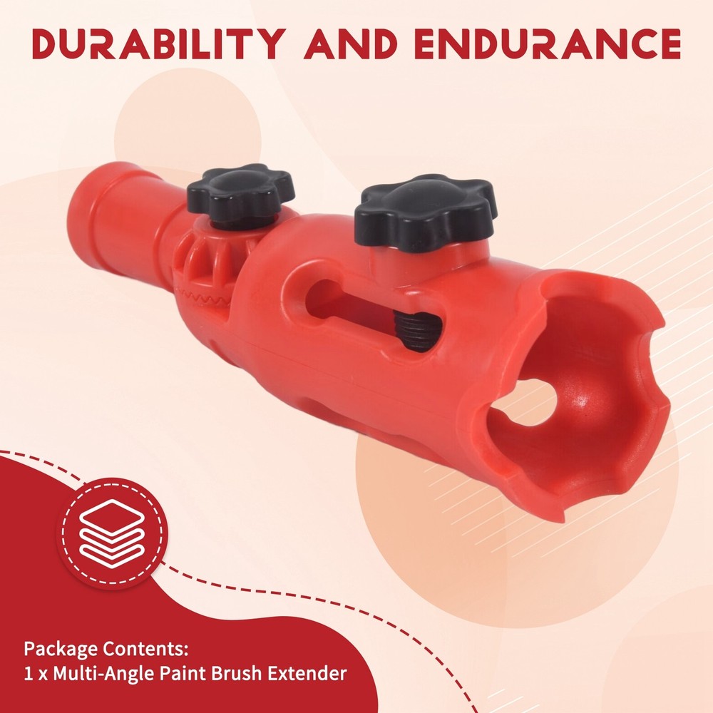 Multi-Angle Paint Brush Extender Red, Paint Edger Tool for High Ceilings,9412