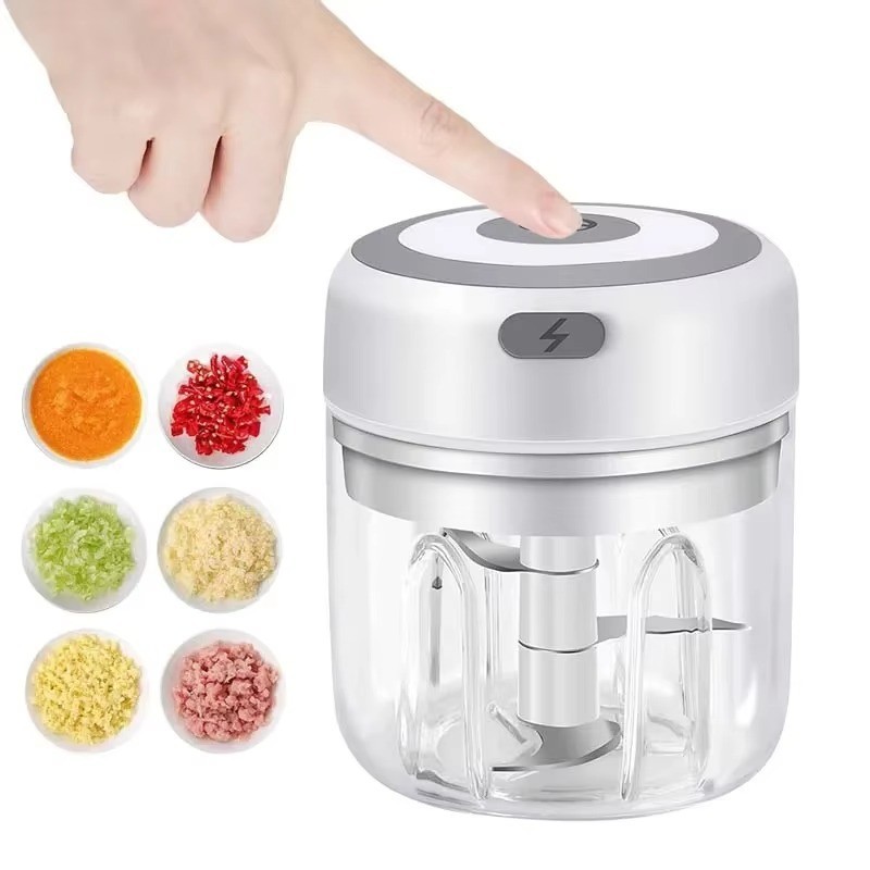 Mini Electric Garlic Chopper USB Rechargeable Vegetable Food Processor 100ml