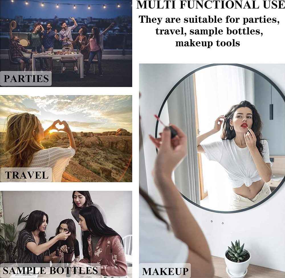 Mini Spray Bottle 100PCS 2ML Clear Plastic Empty Sample Containers Fine Mist Per