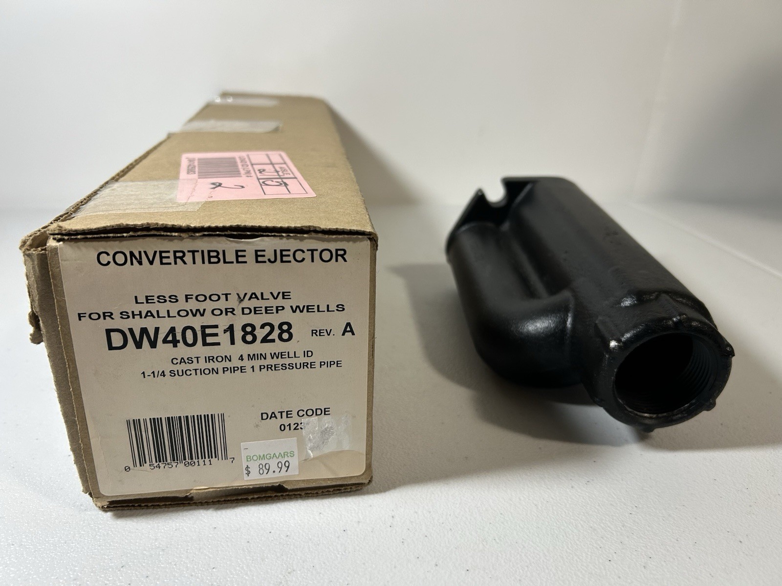 Convertible Ejector DW40E1828 New Jet Pump Housing Cast Iron Shallow / Deep Well