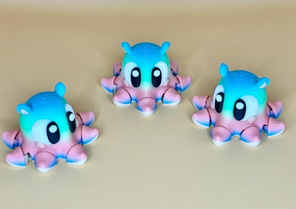 3D Printed Jiggle Pet Dumbo Octopus