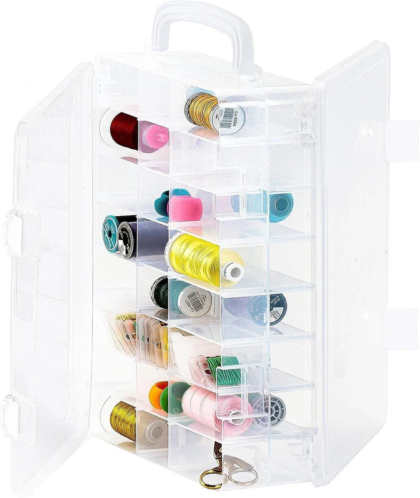New brothread Double-Sided Storage Organizer/Box with Total 48 Adjustable