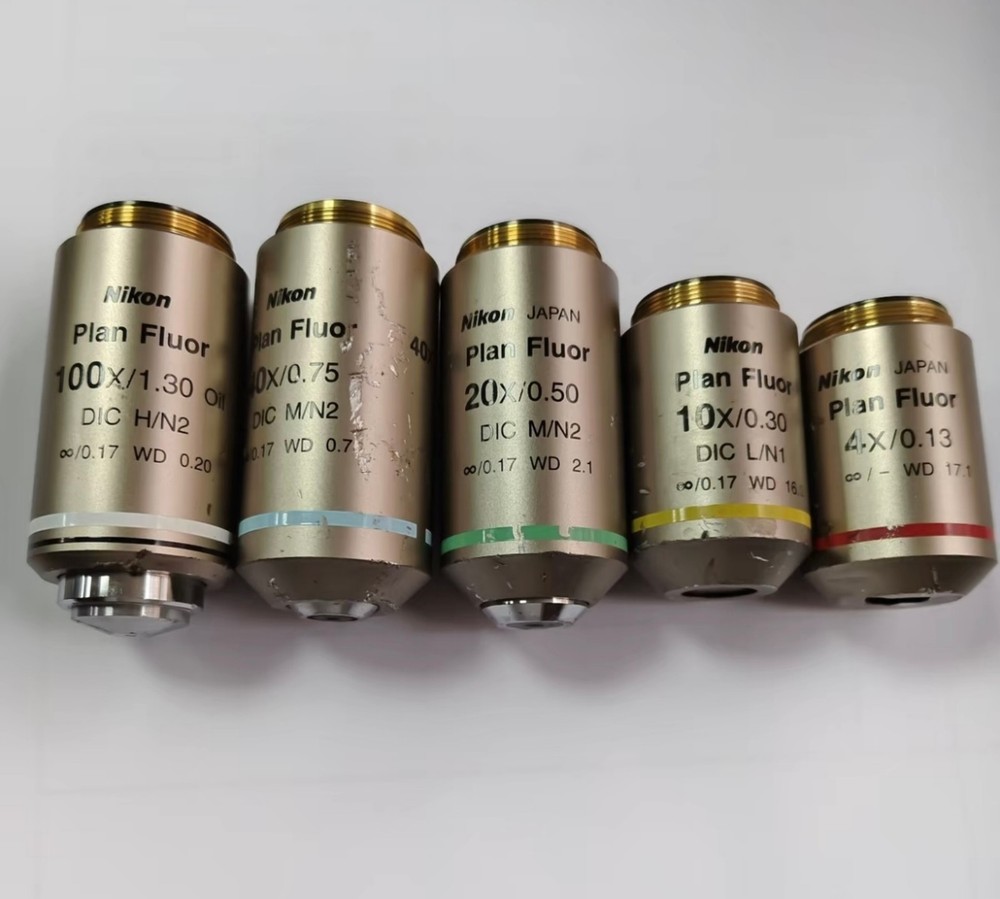 Nikon DIC Microscope objective Plan Fluor 4/10/20/40/100 Infinity suit