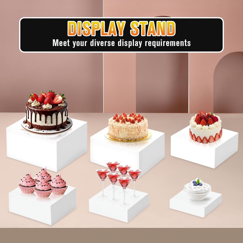 6PCS Buffet Risers, Food Display Risers for Party, Buffet Riser for Buffet Ta...