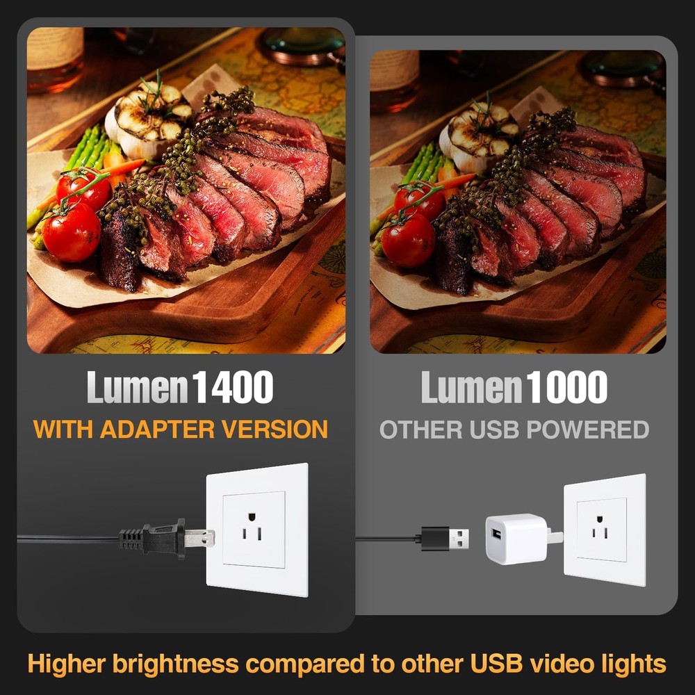 Portable Photography Lighting Kit 60 LED Continuous Studio Lights 2 Pack