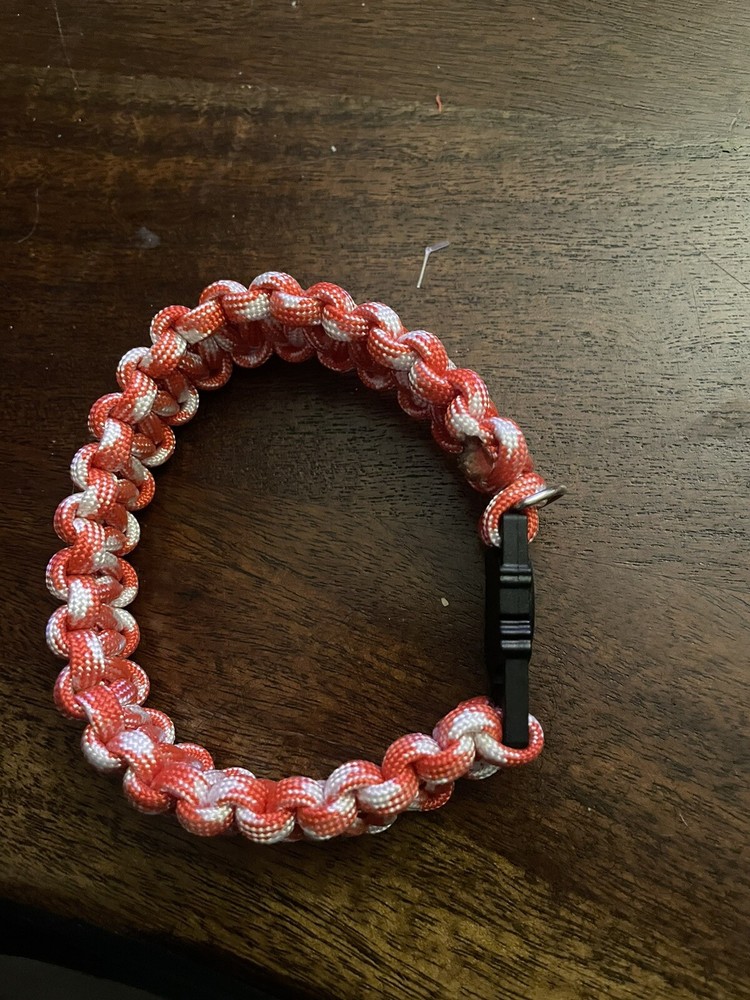 Paracord Kitten Collar Red & White