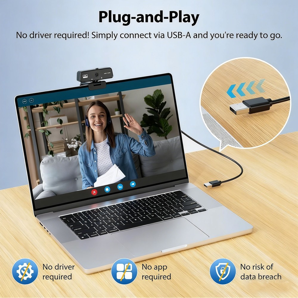 Webcam 4K Web Camera for PC USB Web Cam with Microphone,Autofocus Laptop