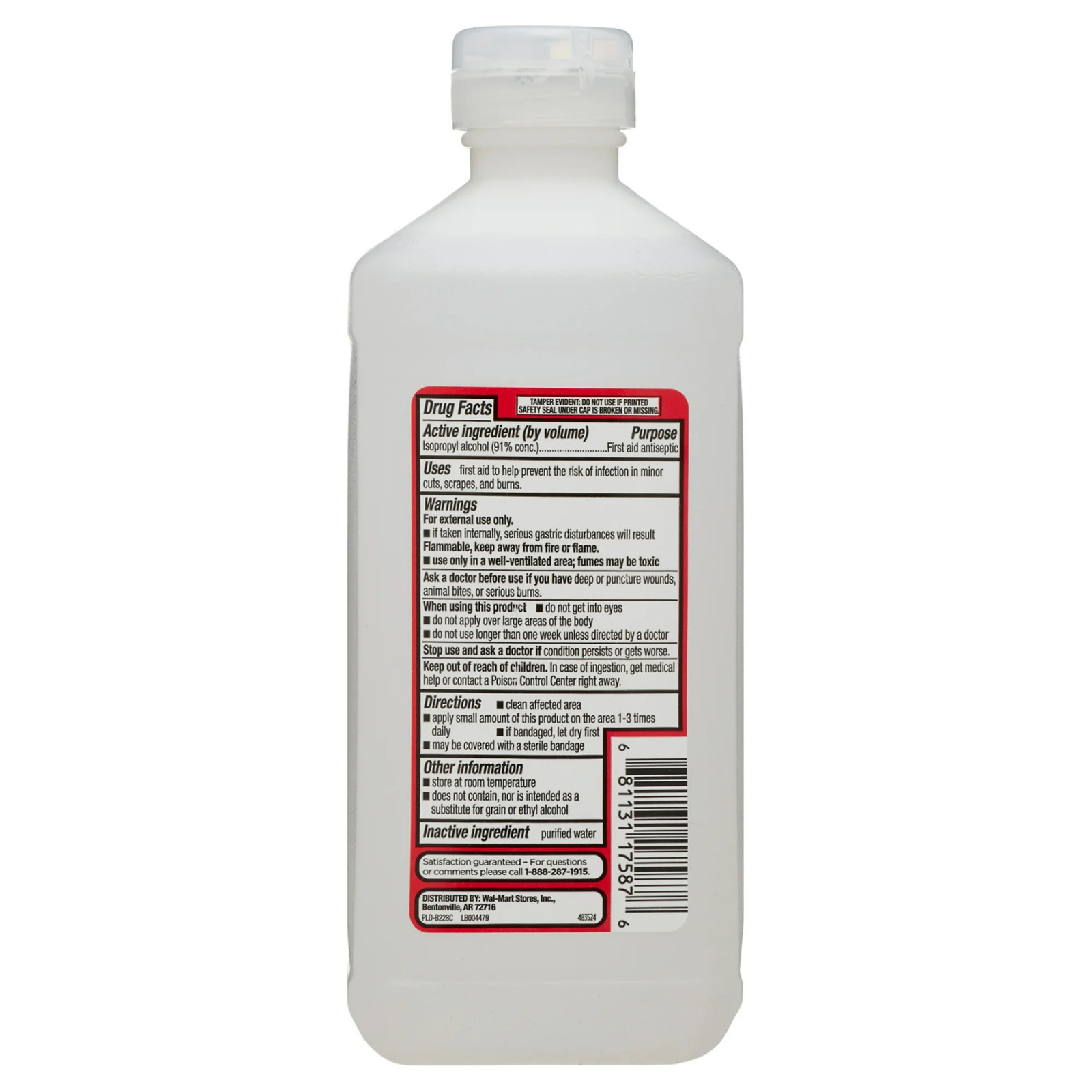 Isopropyl Alcohol 91% Liquid Antiseptic 16 fl oz