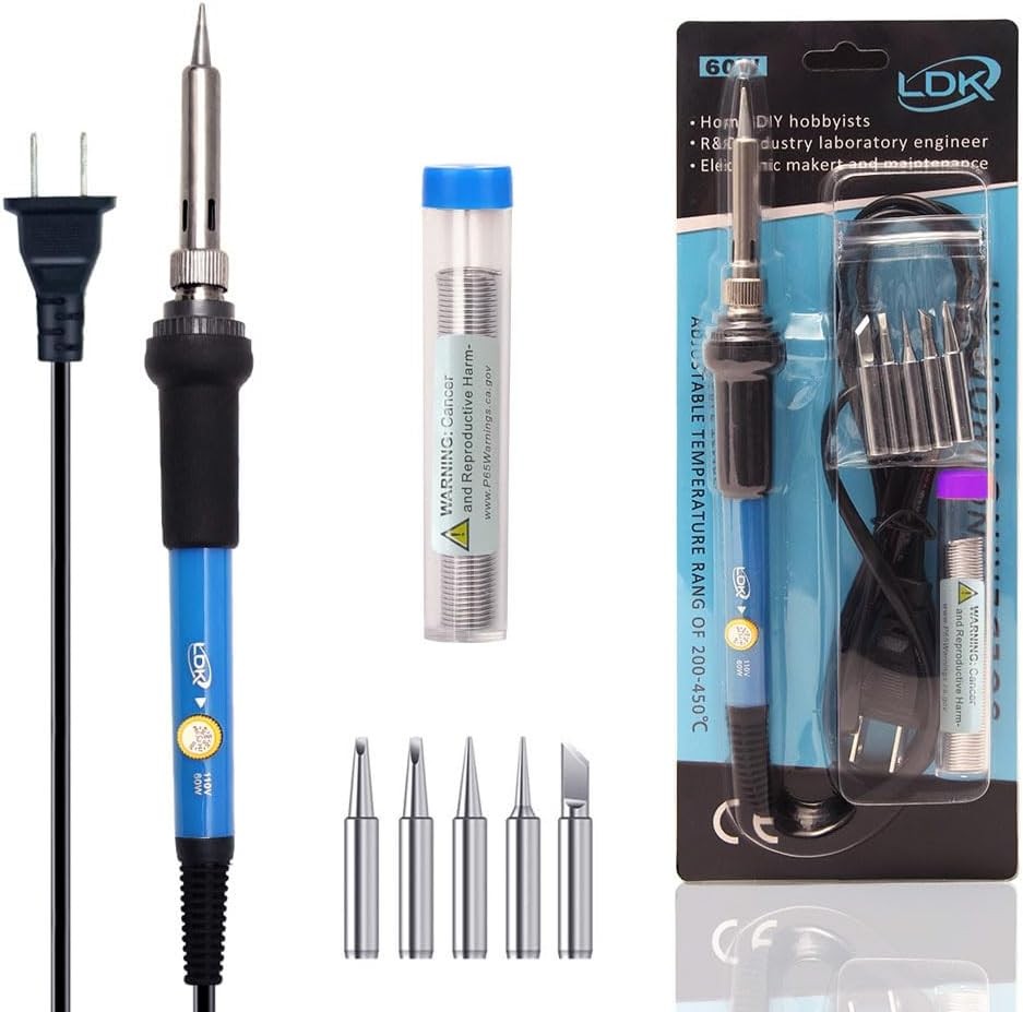 LDK Soldering Iron Kit Electric 60W 110V Adjustable Temperature Basic